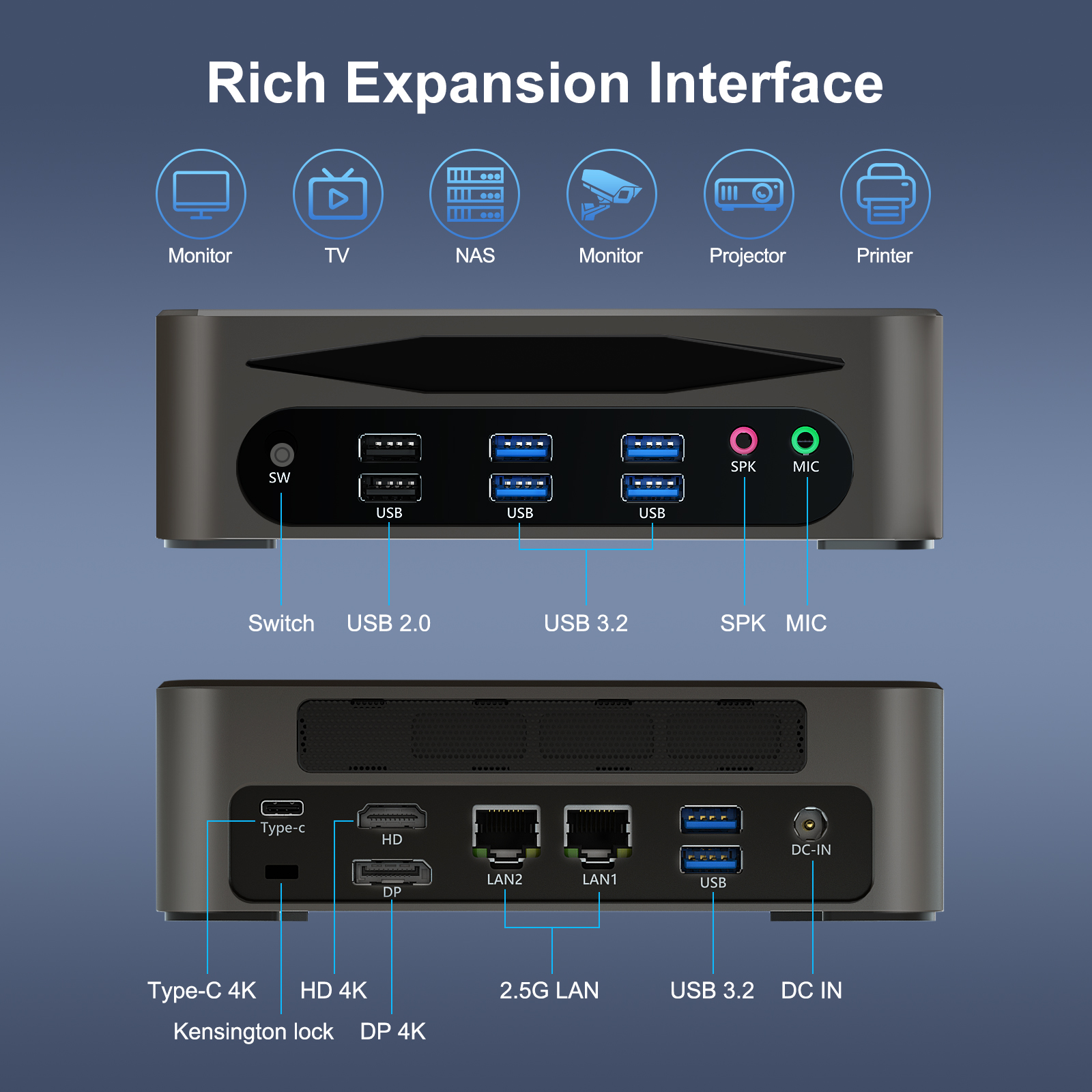 HYSTOU Excellent Performance 12th 13th DDR5 Office Mini PC