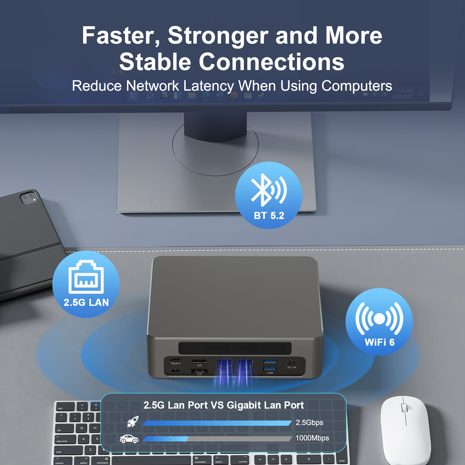 HYSTOU Excellent Performance 12th 13th DDR5 Office Mini PC